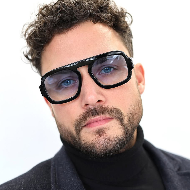 Vintage Fashion Brands - Lunettes de soleil carrées à monture