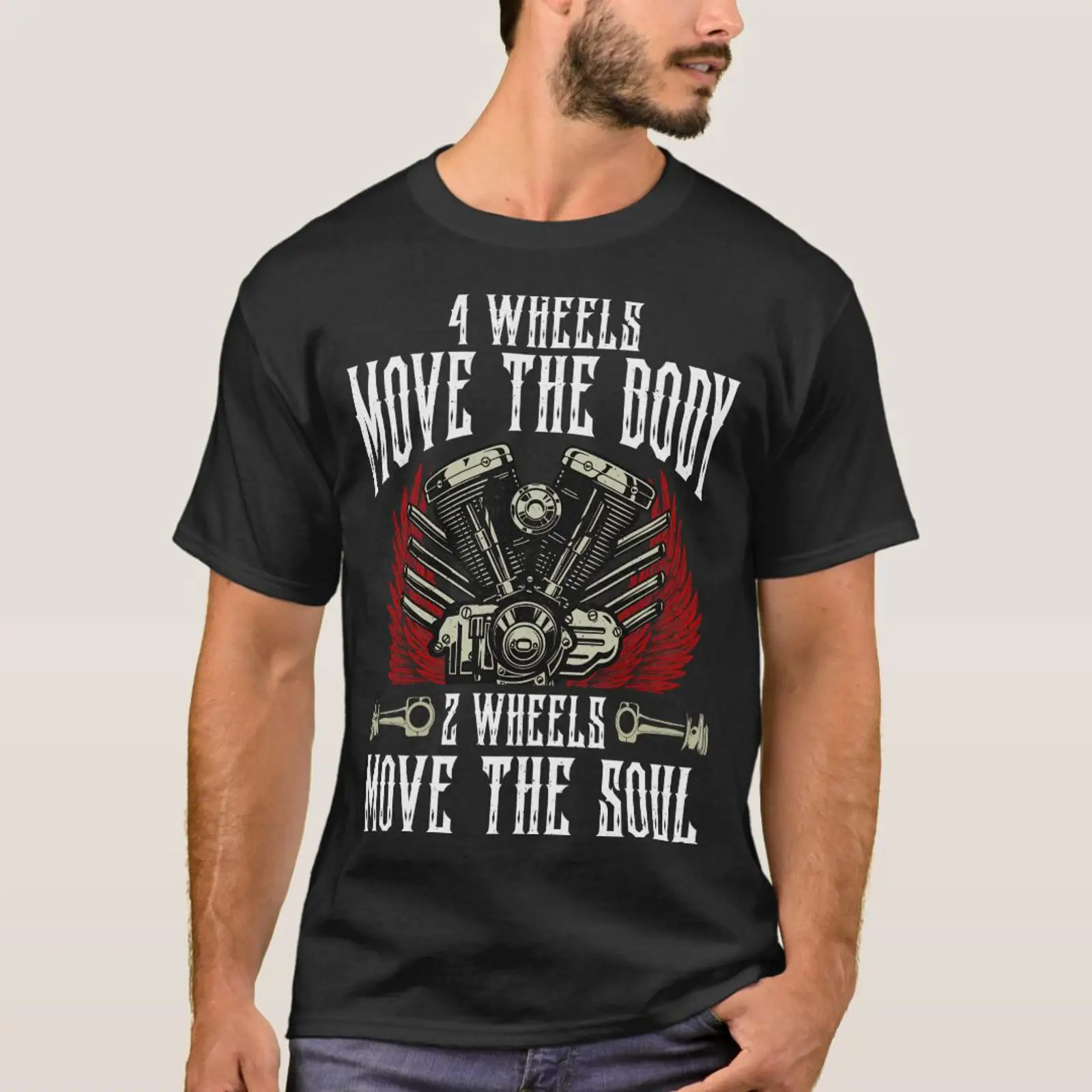 Vintage Fashion Wheel - T-shirt 4 Wheels Move The Body