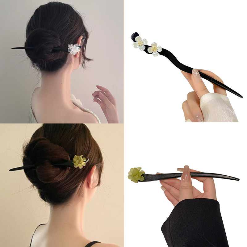 Vintage Fashion Guild - Bâtons de cheveux en bois de
