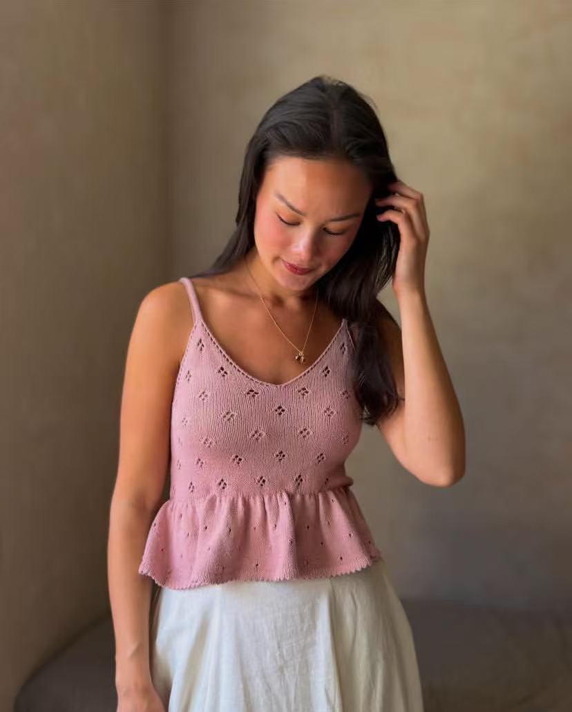 Vintage Fashion Look - Débardeur à bretelles col en V