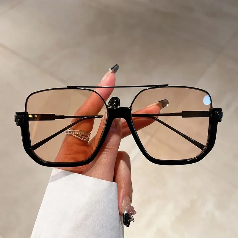 Vintage Fashion Brands - Lunettes de soleil surdimensionnées en métal