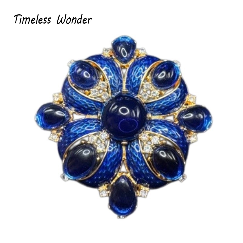 Vintage Fashion Runway - Broches en émail rétro et zircon,