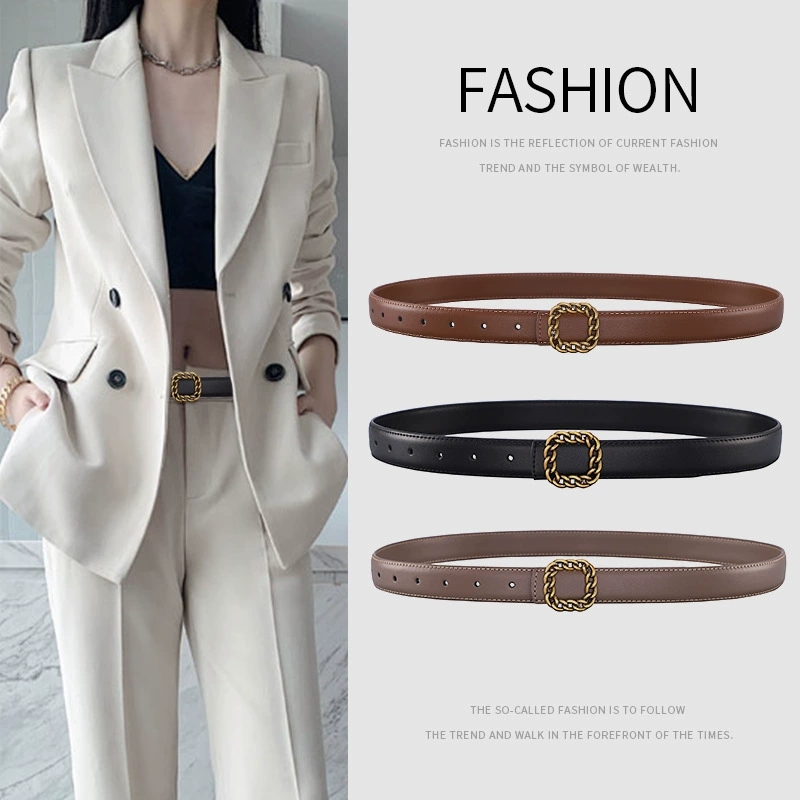 Ceinture en cuir vintage à bou - Vintage Fashion Look avis et prix