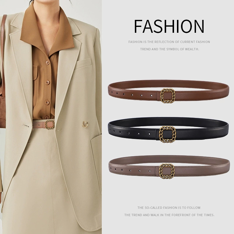 Ceinture en cuir vintage à bou - Vintage Fashion Look avis et prix
