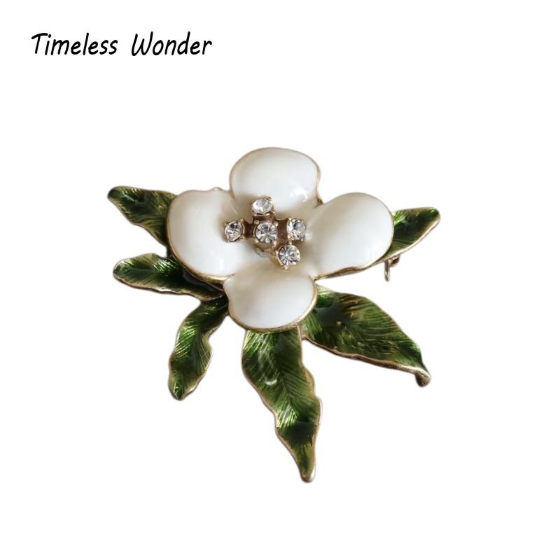 Broche Florale Rétro en Émail  - Vintage Fashion Runway avis et prix
