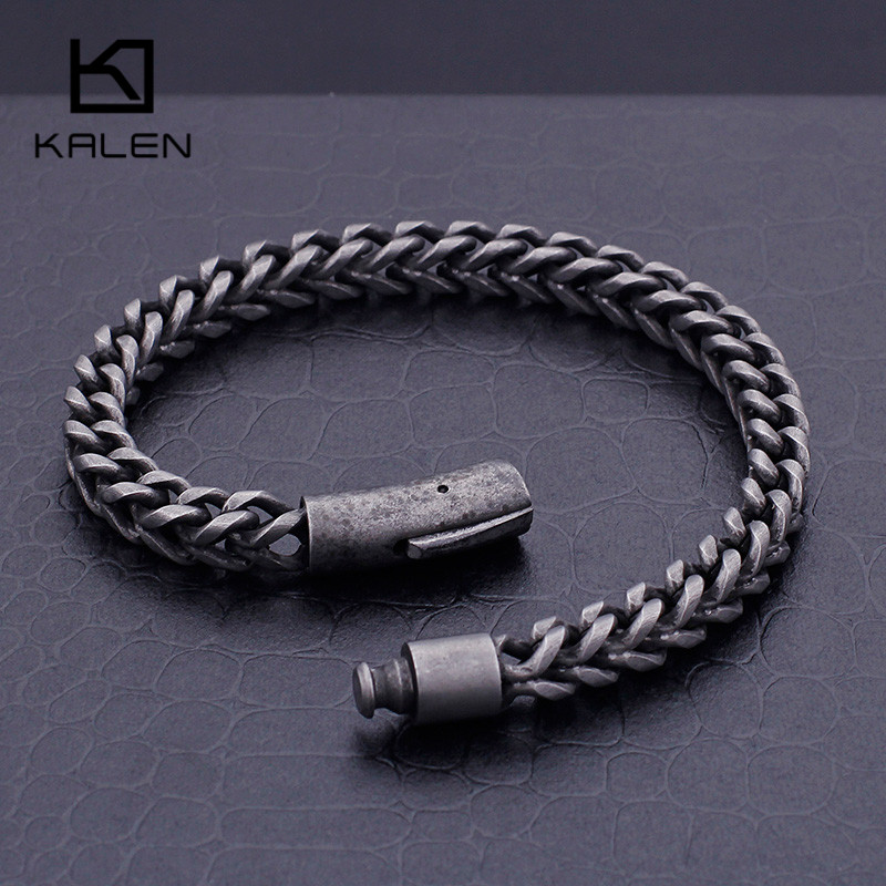 Bracelets KALEN rétro en acier - Z Vintage Fashion avis et prix