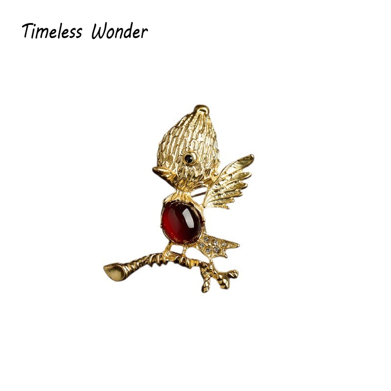 Broche oiseau en pierre géomét - Vintage Fashion Runway avis et prix