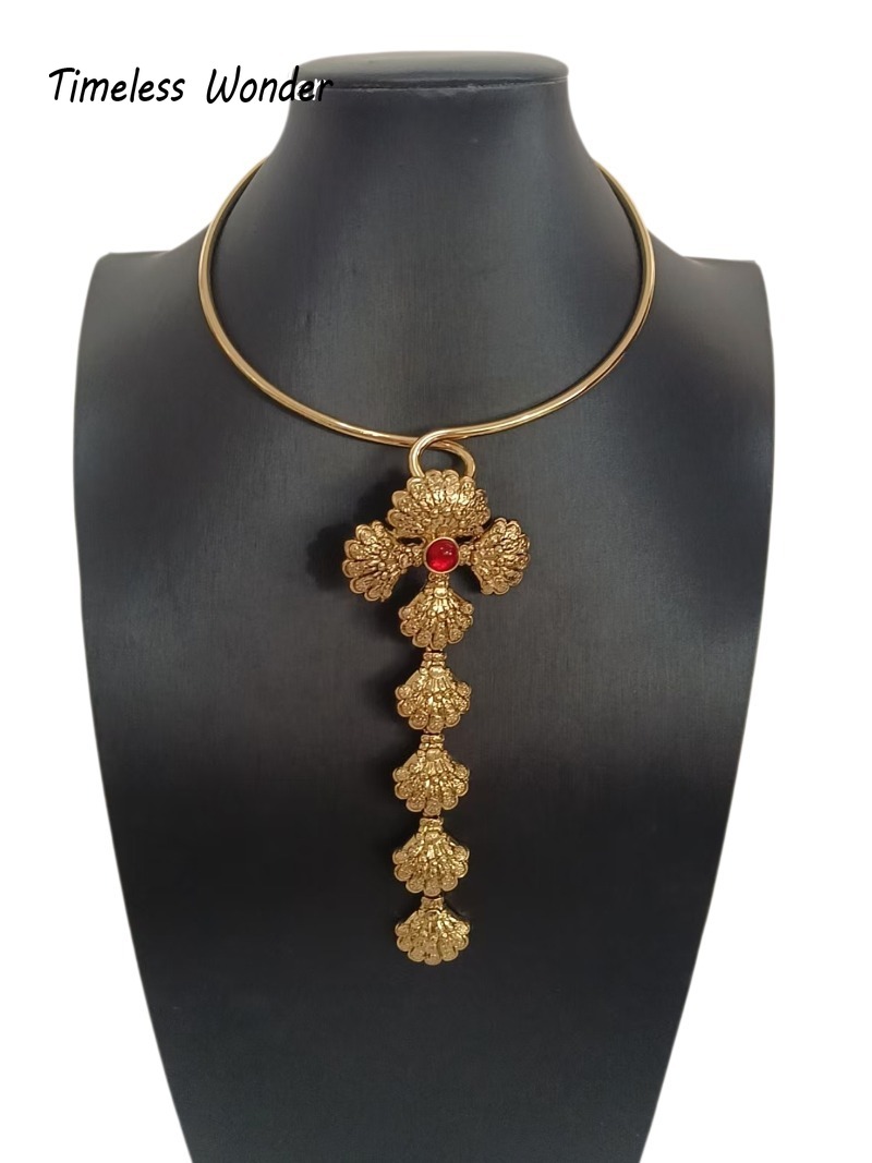 Collier floral en verre géomét - Vintage Fashion Runway avis et prix