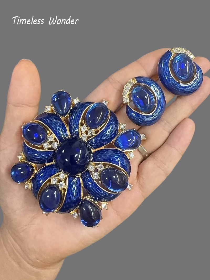 Broches en émail rétro et zirc - Vintage Fashion Runway avis et prix